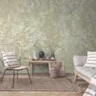 Miniatura fototapety Gęste liście w naturalnych barwach we wnętrzu salonu