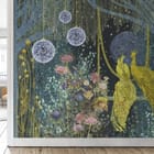 Miniatura fototapety Złote pawie na nocnym niebie we wnętrzu przedpokoju