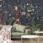 Miniatura fototapety Kwiaty polne na ciemnym tle we wnętrzu salonu