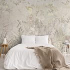 Miniatura fototapety Kwiaty polne i delikatne liście we wnętrzu sypialni