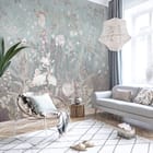 Miniatura fototapety Kwiaty polne na jasnym tle we wnętrzu salonu