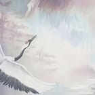 Miniatura fototapety Żurawie na skale w górskim krajobrazie fragment #1