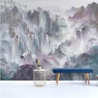 Miniatura fototapety Żurawie na skale w górskim krajobrazie we wnętrzu przedpokoju