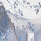 Miniatura fototapety Żurawie na skale w górach fragment #2