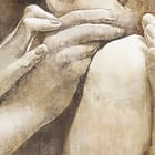 Miniatura fototapety Para w objęciach z liśćmi fragment #1