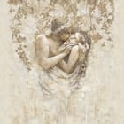 Miniatura fototapety Para w objęciach z liśćmi