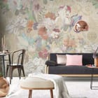 Miniatura fototapety Kwiaty polne w stylu vintage we wnętrzu salonu