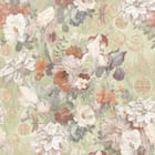 Miniatura fototapety Kwiaty na zielonym tle z liśćmi