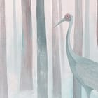 Miniatura fototapety Las z Wysokimi Drzewami i Mgłą fragment #2