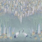 Miniatura fototapety Żurawie wśród roślinności