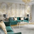 Miniatura fototapety Romantyczny Ogród Kwiatowy we wnętrzu salonu