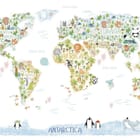 Miniatura fototapety Mapa świata dla dzieci