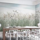 Miniatura fototapety Pole traw i dzikich kwiatów we wnętrzu kuchni