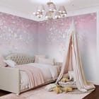 Miniatura fototapety Gałąź z Kwiatami Wiśni we wnętrzu pokoju nastolatka