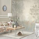 Miniatura fototapety Drzewa w Mglistym Lesie we wnętrzu salonu