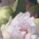 Miniatura fototapety Bukiet piwonii na ciemnym tle fragment #1