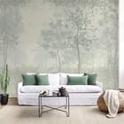 Miniatura fototapety Mglisty Las z Wysokimi Drzewami we wnętrzu salonu