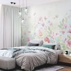 Miniatura fototapety Kolorowe kwiaty na łące we wnętrzu sypialni