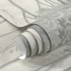 Miniatura fototapety Gęsty las z wysokimi drzewami fragment #1