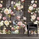 Miniatura fototapety Bukiet Kwiatów na Ciemnym Tle we wnętrzu przedpokoju