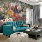 Miniatura fototapety Bukiet Kwiatów w Ozdobnym Wazonie we wnętrzu salonu