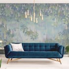 Miniatura fototapety Kasztanowce na pastelowym tle we wnętrzu salonu