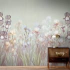 Miniatura fototapety Kwiaty irysów na łące we wnętrzu przedpokoju