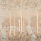 Miniatura fototapety Las z wysokimi drzewami i trzcinami