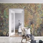 Miniatura fototapety Tropikalna dżungla z drzewem we wnętrzu salonu