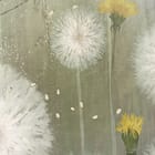 Miniatura fototapety Dmuchawce na łące z fioletowym niebem fragment #1