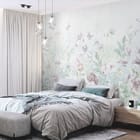 Miniatura fototapety Kwiaty Polne w Pastelowych Kolorach we wnętrzu sypialni