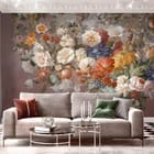 Miniatura fototapety Bukiet Kwiatów w Ozdobnym Wazonie we wnętrzu salonu