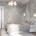 Miniatura fototapety Delikatne liście na jasnym tle we wnętrzu sypialni