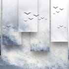 Miniatura fototapety Geometryczne panele z ptakami