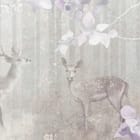 Miniatura fototapety Jelenie w kwiecistym lesie fragment #1