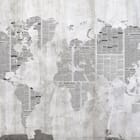Miniatura fototapety Mapa świata z gazetowych wycinków