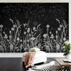Miniatura fototapety Czarno-białe polne kwiaty we wnętrzu przedpokoju