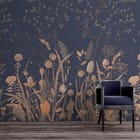 Miniatura fototapety Kwiaty polne na ciemnym tle we wnętrzu przedpokoju