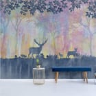 Miniatura fototapety Sylwetki jeleni w leśnym krajobrazie we wnętrzu przedpokoju