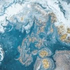 Miniatura fototapety Abstrakcja z Niebieskim i Złotem