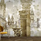 Miniatura fototapety Kolumny i zabytki w tle we wnętrzu przedpokoju