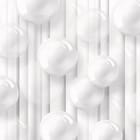 Miniatura fototapety Białe kule na tle pasków