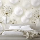 Miniatura fototapety Dmuchawce i Bańki Mydlane we wnętrzu sypialni