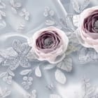 Miniatura fototapety Kwiaty 3D na delikatnej tkaninie