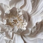 Miniatura fototapety Biały kwiat z falistymi płatkami