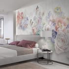 Miniatura fototapety Bukiet egzotycznych kwiatów we wnętrzu sypialni