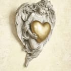 Miniatura fototapety Anioł z sercem i kwiatami