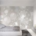 Miniatura fototapety Białe Dmuchawce na Tle Bokeh we wnętrzu sypialni