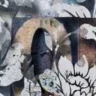 Miniatura fototapety Kwiatowy wzór z literami fragment #1