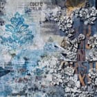 Miniatura fototapety Kwiatowy wzór z literami